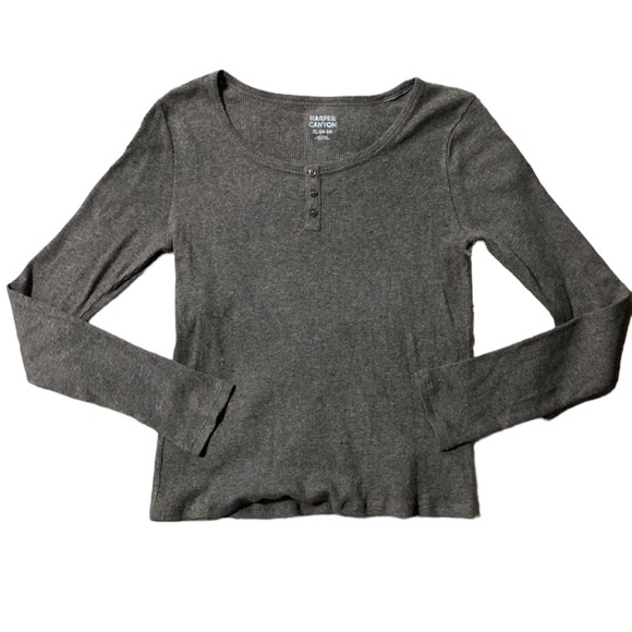 Harper Canyon Tops - Harper Canyon Ribbed Long Sleeve Top